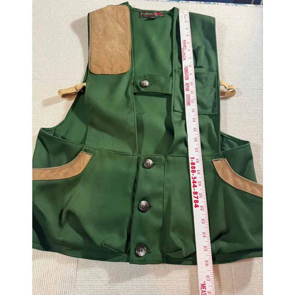 Vintage 10x Americas Finest Sport Clothing Hunting Shooting Vest Men’s Size 34/S